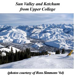 Sun Valley and Ketchum from Upper College Ski Run on Baldy Mountain . . .